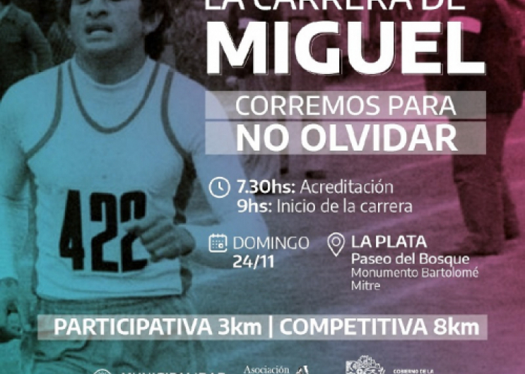 SE HARÁ EN LA PLATA LA 5° EDICIÓN DE ‘LA CARRERA DE MIGUEL’